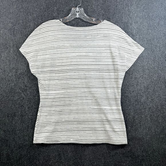 Derek Lam for Design Nation Top Women's Extra Small Ivory Gray Striped Dolman - Picture 6 of 7